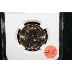 2007-P First Day Issue James Madison $1, NGC graded MS65