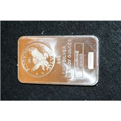 1984 Sunshine Silver Bullion Mining, .999 fine 10 oz.