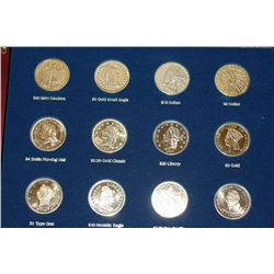 Tribute to America's Most Beautiful Gold Coins, Gold Plated in display box