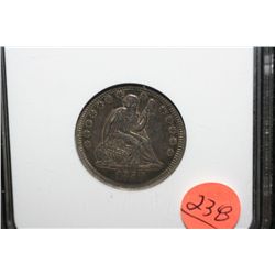 1857 Seated Liberty quarter, NGC graded XF40