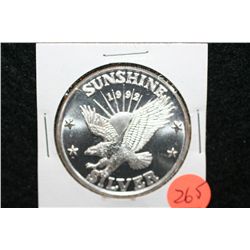 1992 Sunshine Silver Mining, .999 fine 1 oz.