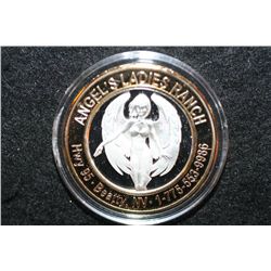 Angel's Ladies Ranch, limited edition two-tone, $10 Silver State brothel token