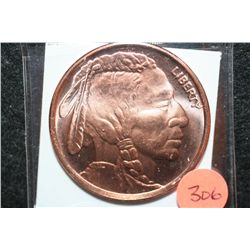 2011 Copper Round, .999 fine 1 oz.