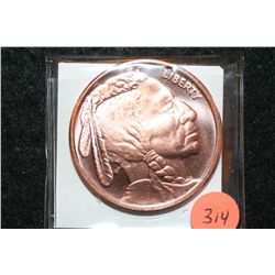 2011 Copper Round, .999 fine 1 oz.