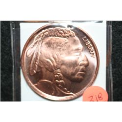 2011 Copper Round, .999 fine 1 oz.