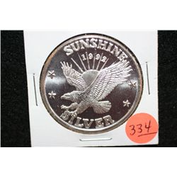 1992 Sunshine Silver Mining, .999 fine 1 oz.