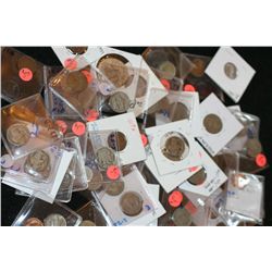 US & Foreign coins, various dates, conditions & denominations, lot of 50