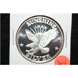 1992 Sunshine Silver Mining, .999 fine 1 oz.