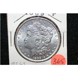 1889 Silver Morgan $1, MS63