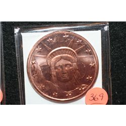 2011 Copper Round, .999 fine 1 oz.