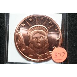 2011 Copper Round, .999 fine 1 oz.