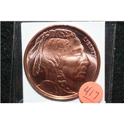 2011 Copper Round, .999 fine 1 oz.