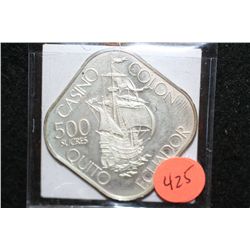 Casino Colon Quito Ecuador 500 Sucres gaming token