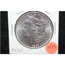 1889 Silver Morgan $1, MS63