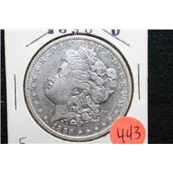 1896-0 Silver Morgan $1, F