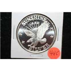 1992 Sunshine Silver Mining, .999 fine 1 oz.