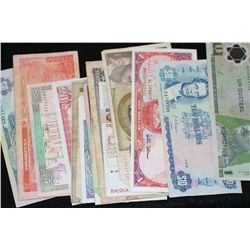 Foreign Bank Note, various dates, conditions & denominations, lot of 20