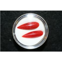 Red Stones, lot of 2