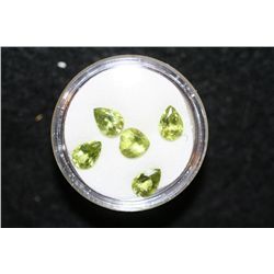 Green Stones, lot of 5