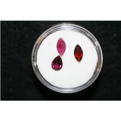 Amethyst stone, lot of 3