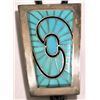 Image 1 : Zuni Turquoise Sterling Silver Bolo Tie - Dickie Quandelacy