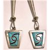 Image 2 : Zuni Turquoise Sterling Silver Bolo Tie - Dickie Quandelacy