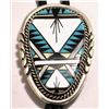 Image 1 : Zuni Multi-Stone Inlay Sterling Silver Bolo Tie - T & J