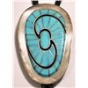 Image 1 : Zuni Turquoise Sterling Silver Bolo Tie - Dickie Quandelacy