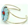 Image 2 : Zuni Lapis Lazuli & Opal Sterling Silver Cuff Bracelet - Amy Quandelacy