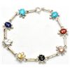 Image 2 : Zuni Multi-Stone Turtle Link Bracelet