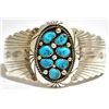 Image 1 : Navajo Turquoise Sterling Silver Cuff Bracelet - MB