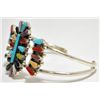 Image 2 : Zuni Multi-Stone Sterling Silver Cuff Bracelet - Vera Halusewa