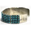 Image 2 : Zuni Turquoise Needlepoint Dots Sterling Silver Cuff Bracelet - Pete & Vivien Haloo