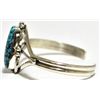 Image 2 : Navajo Spider Web Kingman Turquoise Sterling Silver Cuff Bracelet - Mary Ann Spencer