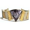 Image 1 : Navajo Sugilite 14k Gold Sterling Silver Cuff Bracelet - Marc Antia