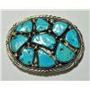 Image 1 : Navajo Turquoise 9-Stone Sterling Silver Buckle - Marie Thompson