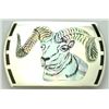 Image 1 : Zuni Abalone Ram Buckle - Dale Edaakie