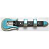 Image 1 : Zuni Turquoise Sterling Silver Ranger Buckle - Dickie Quandelacy