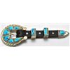 Image 1 : Zuni Turquoise Sterling Silver Ranger Buckle - Griffin & Evangeline Tsabetsaye