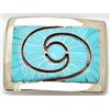 Image 1 : Zuni Turquoise Sterling Silver Buckle - Amy Quandelacy