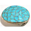 Image 1 : Zuni Turquoise Inlay Sterling Silver Buckle - ML