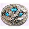 Image 1 : Navajo Turquoise Sterling Silver Flying Bird Buckle - Allen Chee