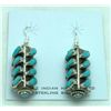 Image 1 : Navajo Turquoise Traffic Light Earrings