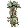 Image 1 : Old Pawn Green Turquoise Kachina Sterling Silver Bolo - R