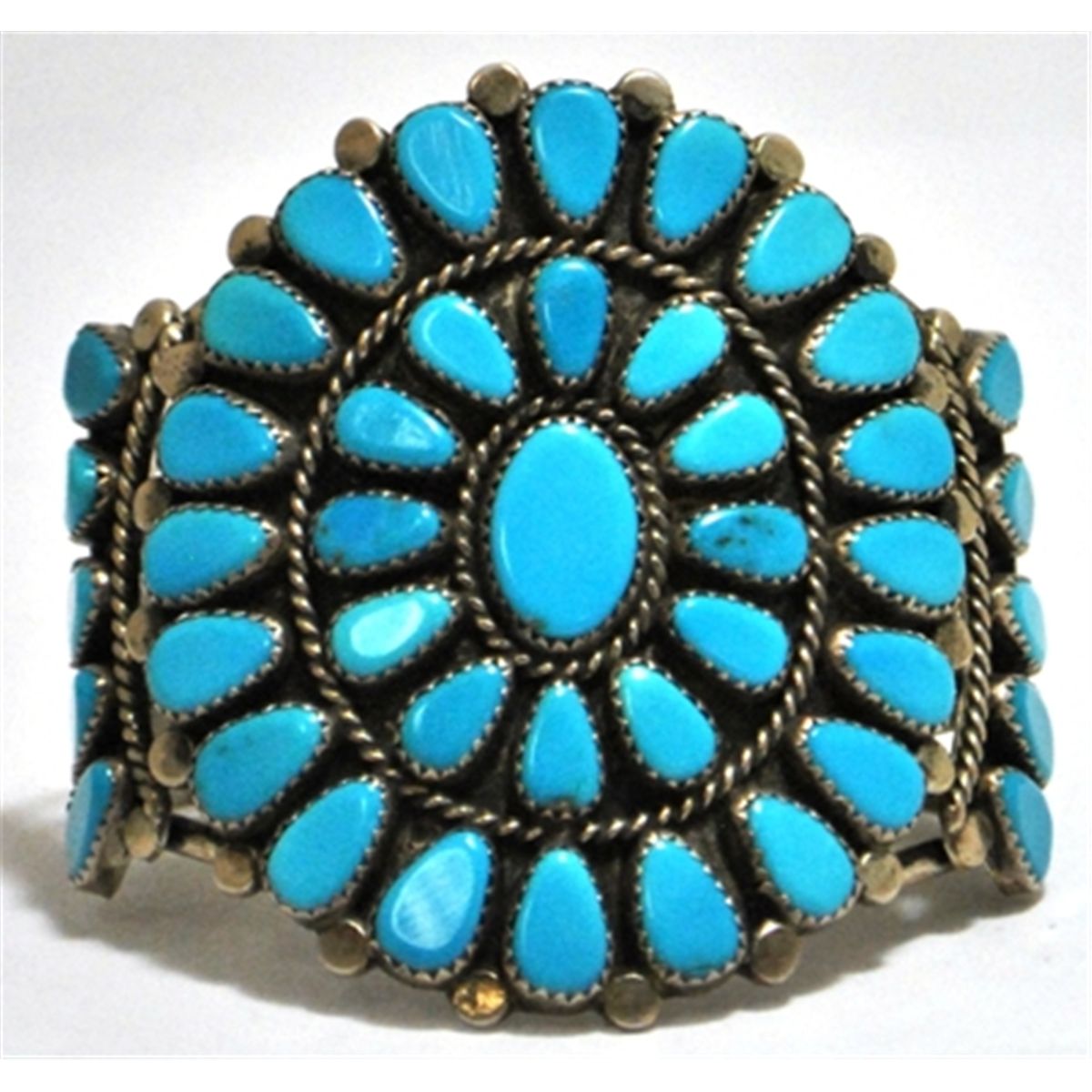 Old Pawn Turquoise Sterling Silver Cuff Bracelet