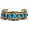Image 1 : Old Pawn Turquoise Sterling Silver Cuff Bracelet