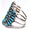Image 2 : Old Pawn Turquoise Needlepoint Sterling Silver Cuff Bracelet - DY