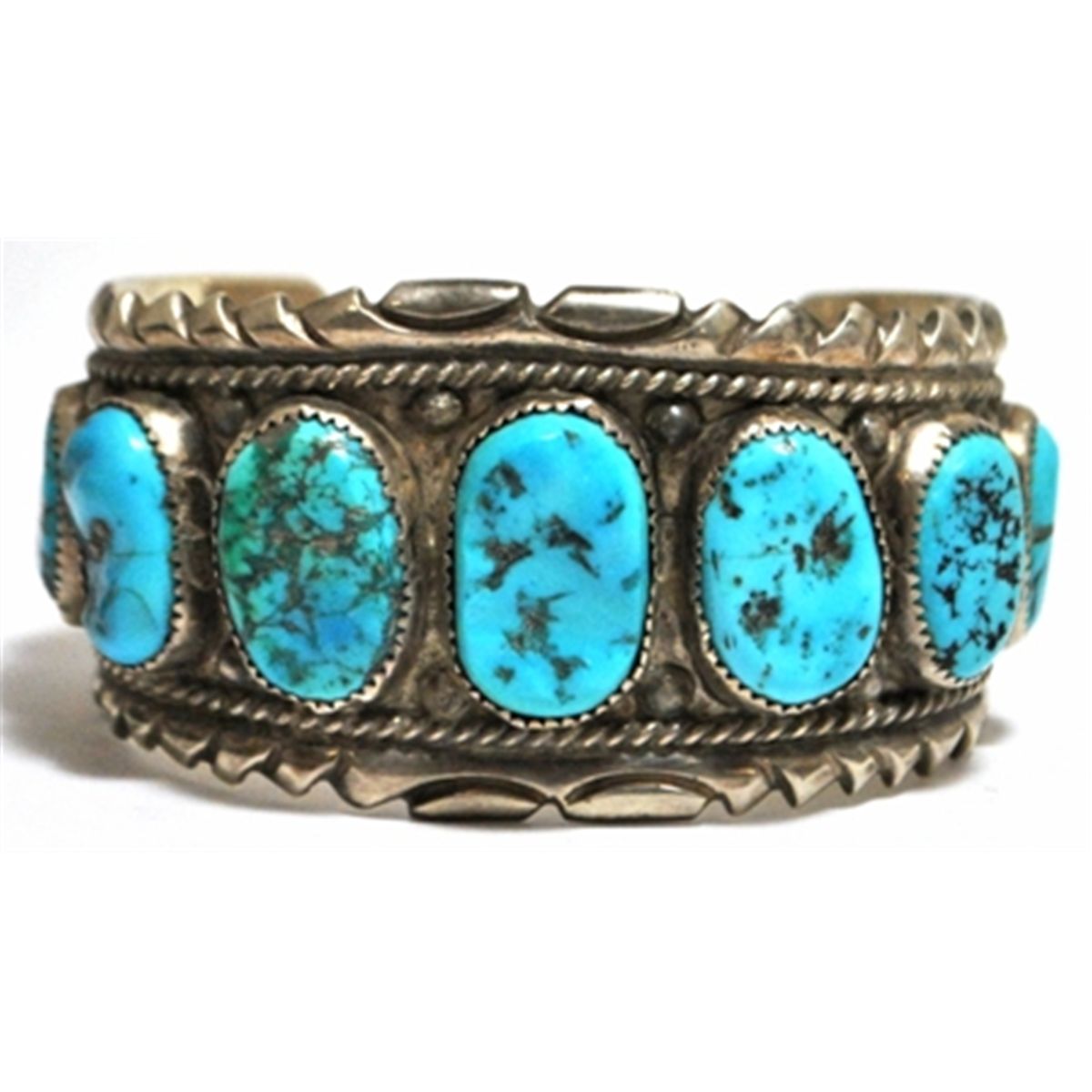 Old Pawn Turquoise Sterling Silver Cuff Bracelet