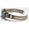 Image 2 : Old Pawn #8 Number Eight Turquoise Sterling Silver Cuff Bracelet - B Johnson