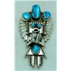 Image 1 : Navajo Turquoise Chief Pendant & Pin